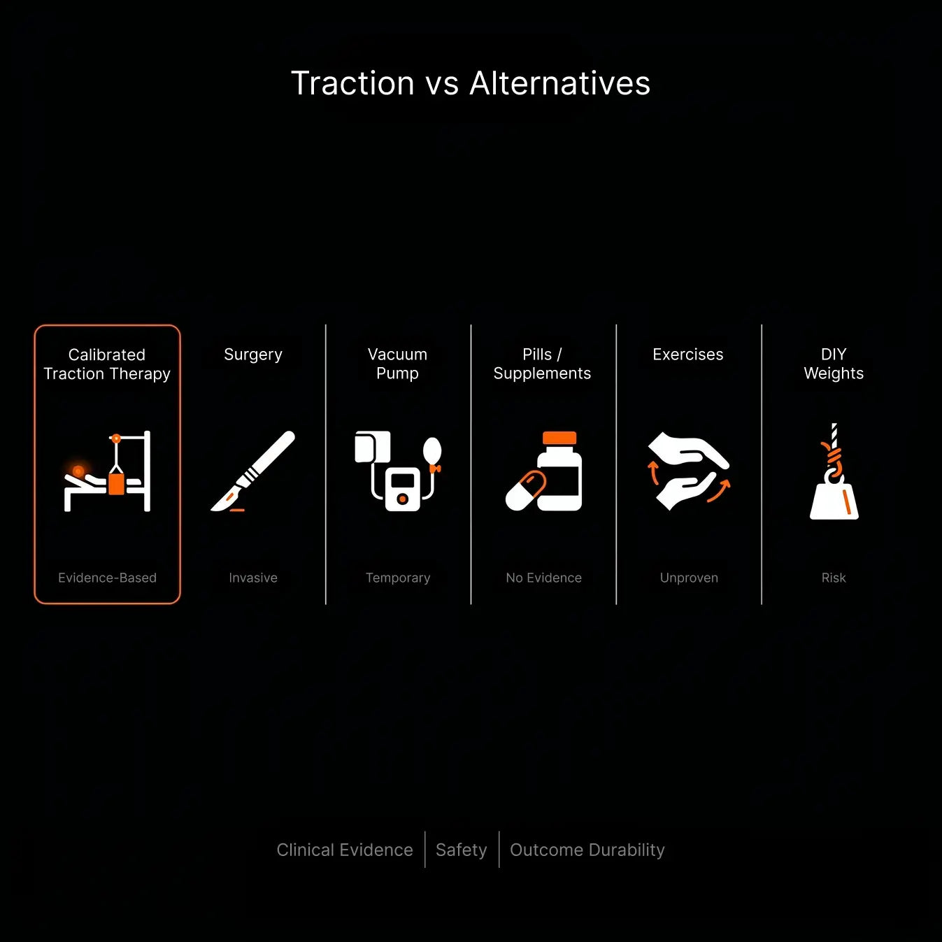 Penile Traction Device vs. Alternatives: Surgery, Pumps, Pills, Exercises