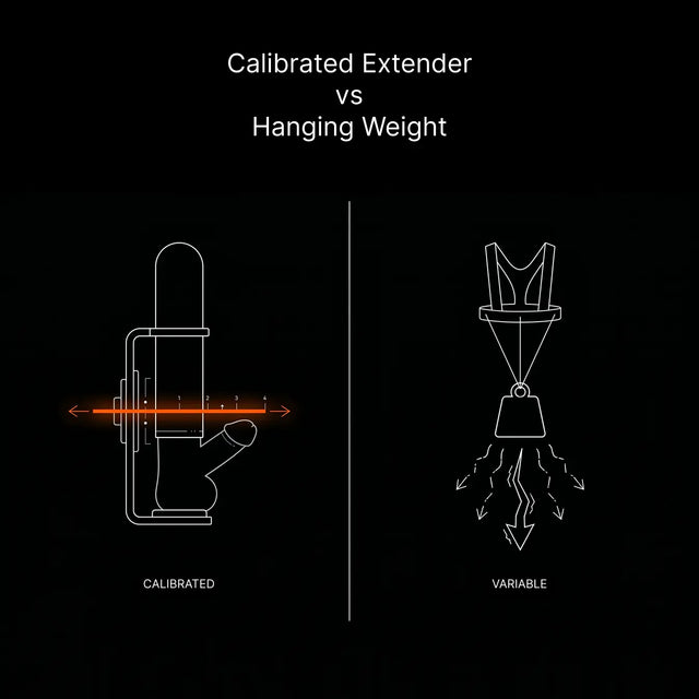 Penis Extender with Weights: Traction vs Hanging