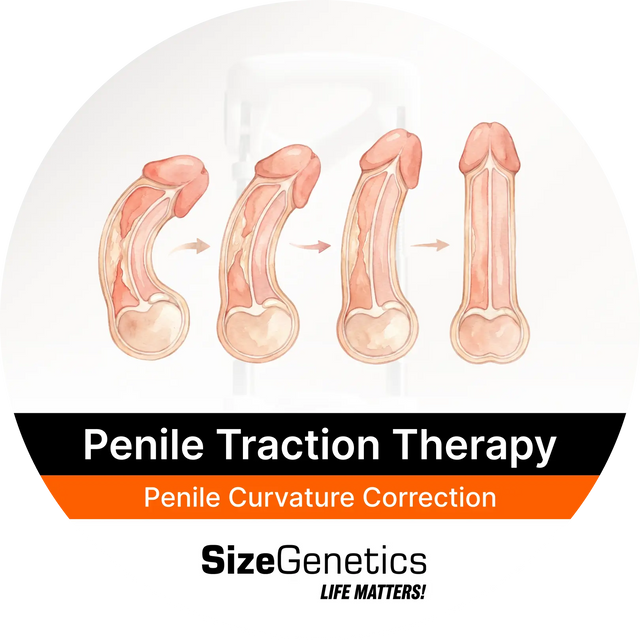 Tracción peniana para la corrección de la curvatura del pene